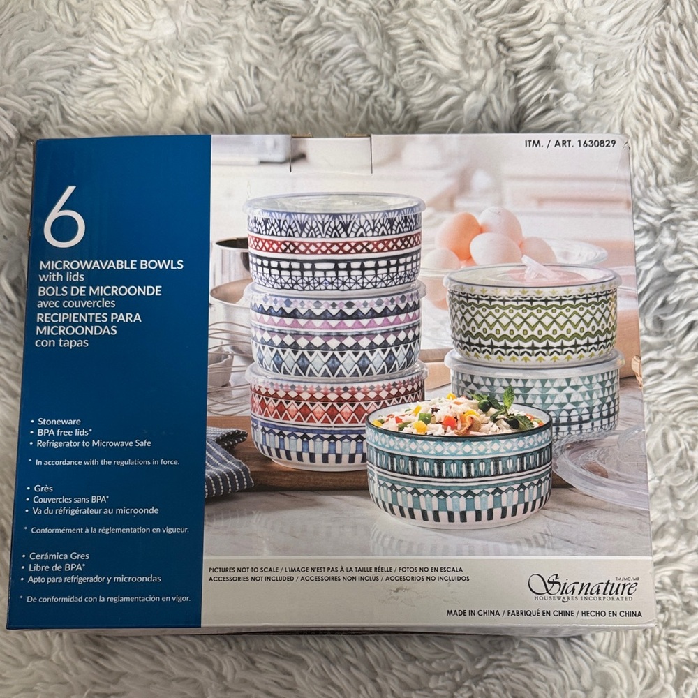Signature Colorful Microwavable Bowl Set